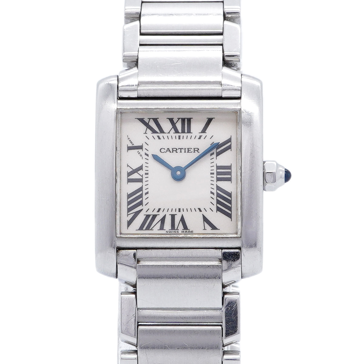 【6wid0296】カルティエ タンクフランセーズ SM W51008Q3 アイボリー文字盤【中古】腕時計 レディース