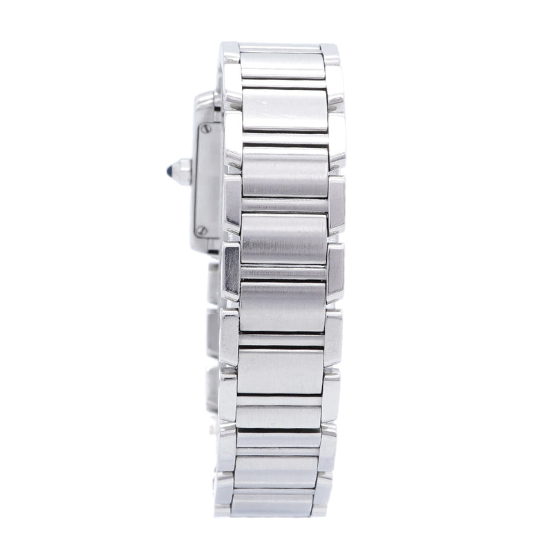 【6wid0296】カルティエ タンクフランセーズ SM W51008Q3 アイボリー文字盤【中古】腕時計 レディース