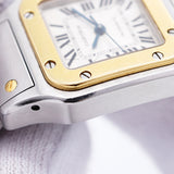 【6wid0297】カルティエ サントスガルベ SM W20057C4 シルバー文字盤【中古】腕時計 レディース