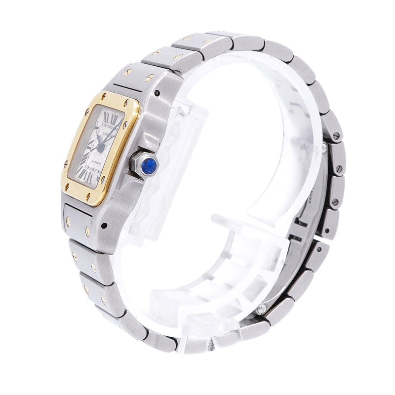 【6wid0297】カルティエ サントスガルベ SM W20057C4 シルバー文字盤【中古】腕時計 レディース