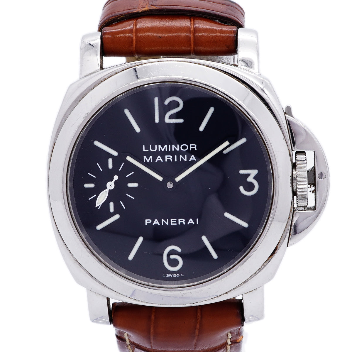 【6wid0299】オフィチーネ・パネライ ルミノール マリーナ PAM00111 黒文字盤【中古】腕時計 メンズ