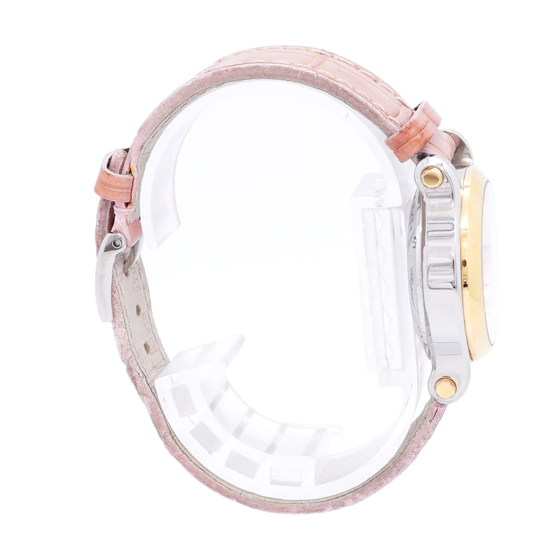 【6wid0305】ショパール ハッピースポーツ 5Pダイヤ 8573 ピンク文字盤【中古】腕時計 レディース