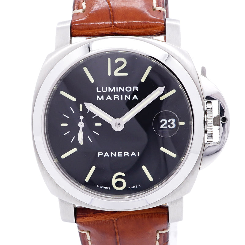 【6wid0310】オフィチーネ・パネライ ルミノール マリーナ PAM00048 黒文字盤【中古】腕時計 メンズ