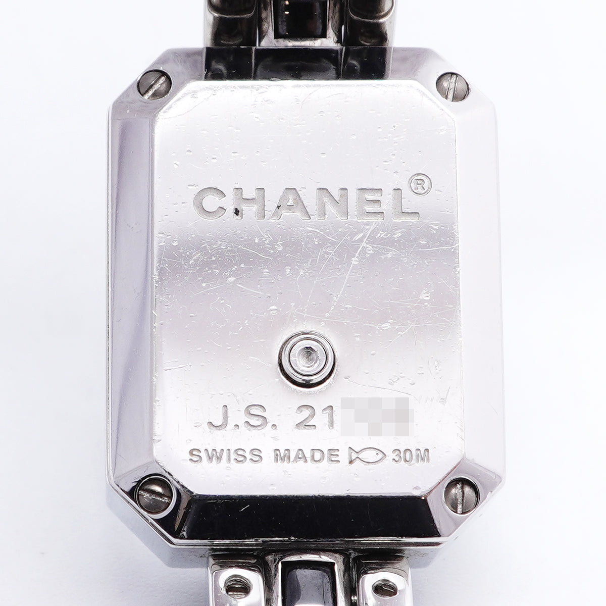 【6wid0312】シャネル プルミエール H2163 黒文字盤【中古】腕時計 レディース