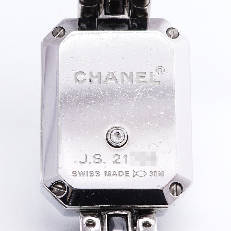 【6wid0312】シャネル プルミエール H2163 黒文字盤【中古】腕時計 レディース