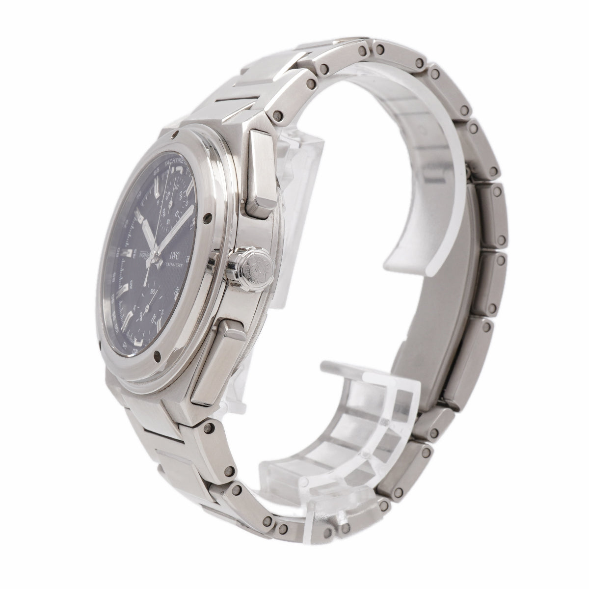 【6wka0014】IWC アイダブリューシー シャフハウゼン インヂュニア クロノグラフ IW372501 黒文字盤【中古】腕時計 メンズ