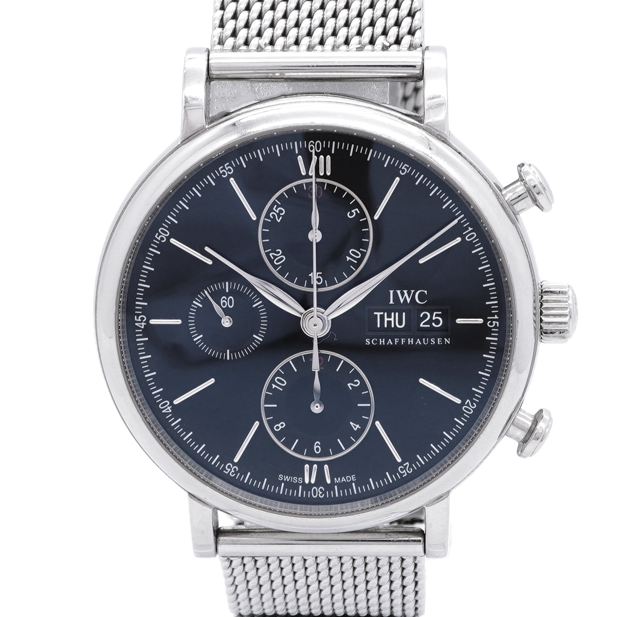 【6wka0021】IWC アイダブリューシー シャフハウゼン ポートフィノ クロノグラフ IW391010 黒文字盤【中古】腕時計 メンズ