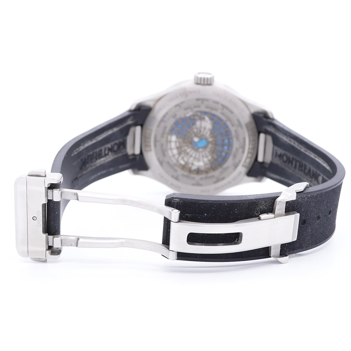 【6wka0054】モンブラン 1858 GMT 129766 黒文字盤【中古】腕時計 メンズ