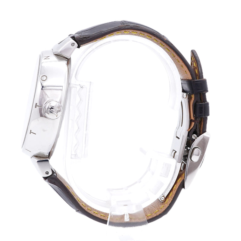 【6wka0064】ルイヴィトン タンブール GMT Q1131 ブラウン文字盤【中古】腕時計 メンズ