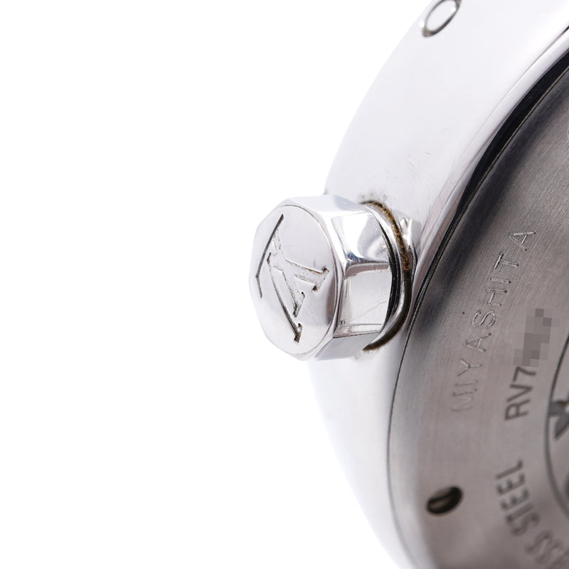 【6wka0064】ルイヴィトン タンブール GMT Q1131 ブラウン文字盤【中古】腕時計 メンズ