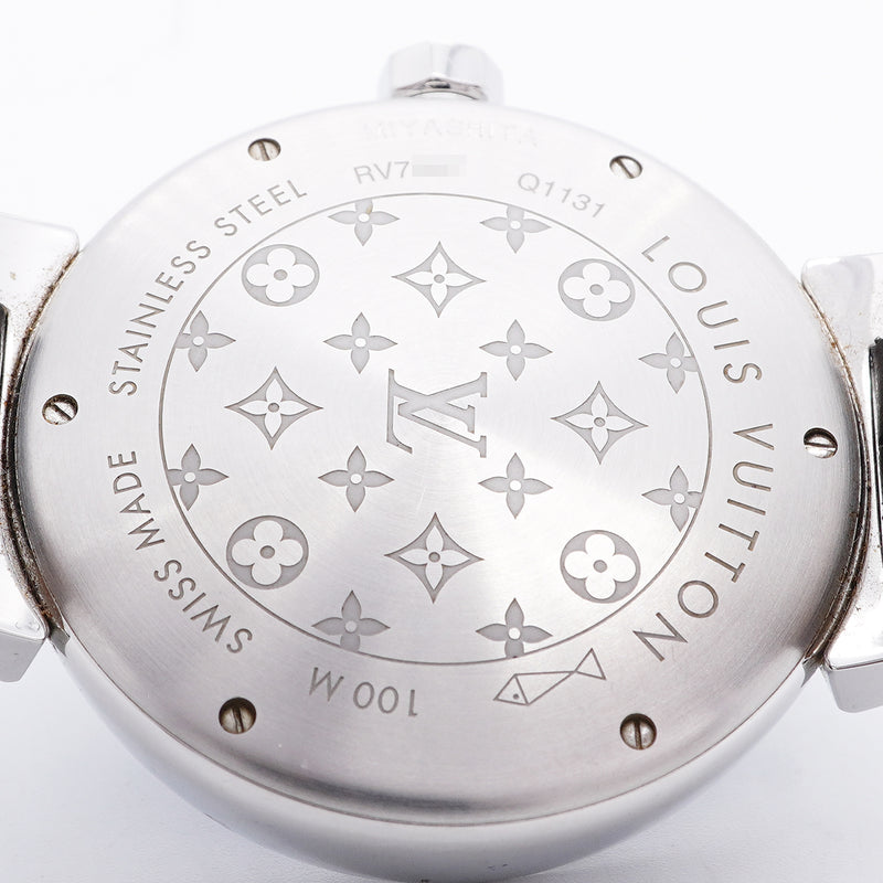 【6wka0064】ルイヴィトン タンブール GMT Q1131 ブラウン文字盤【中古】腕時計 メンズ