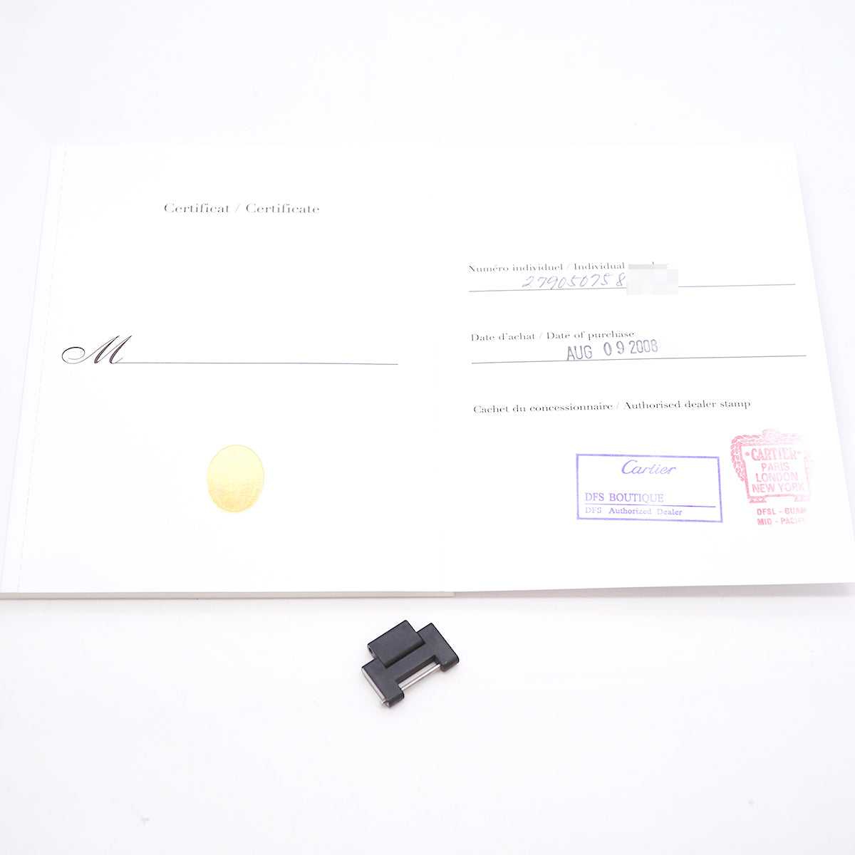 【6wka0066】カルティエ パシャ シータイマー W31077U2 黒文字盤【中古】腕時計 メンズ
