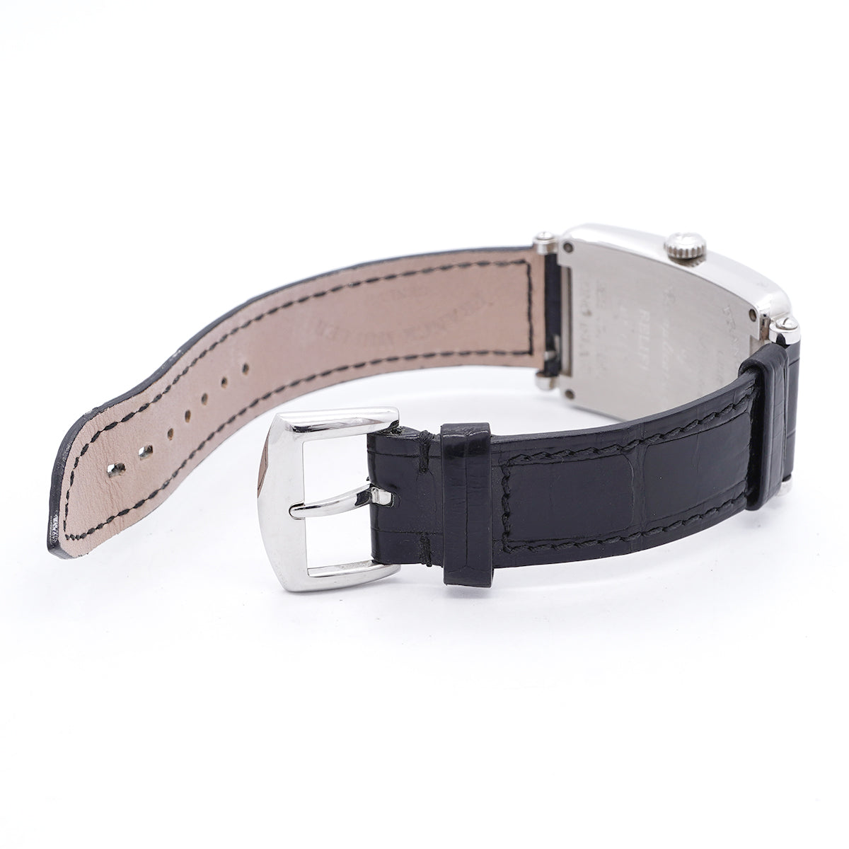 【6wka0068】フランク・ミュラー ロングアイランド レリーフ 952QZREL シルバー文字盤【中古】腕時計 レディース
