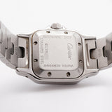 ★SALE【6wkb0077】カルティエ サントスガルベ SM W20054D6 シルバー文字盤【中古】腕時計 レディース