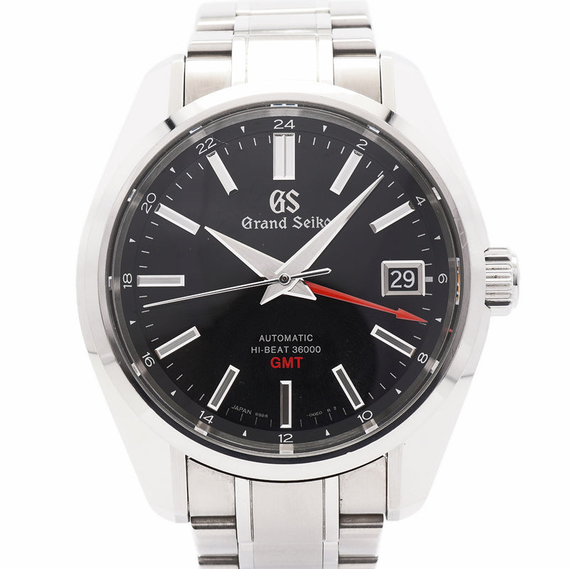 【6wkb0080】セイコー グランドセイコー GMT SBGJ2031/9S86-00A0 黒文字盤【中古】腕時計 メンズ