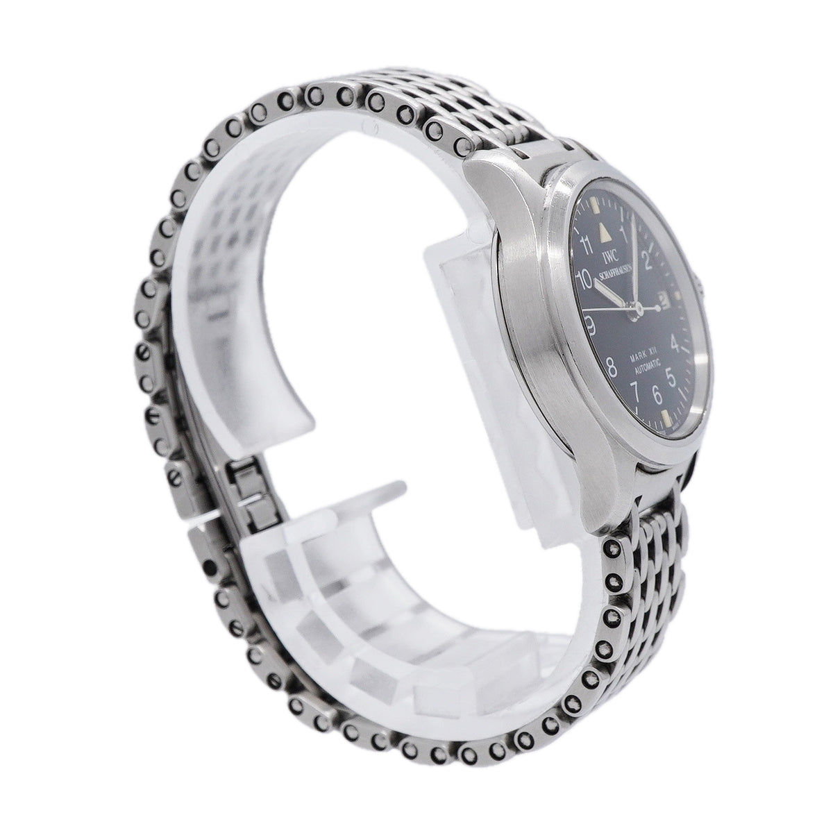 【6wkb0089】IWC アイダブリューシー シャフハウゼン マークXII IW442102 黒文字盤【中古】腕時計 レディース