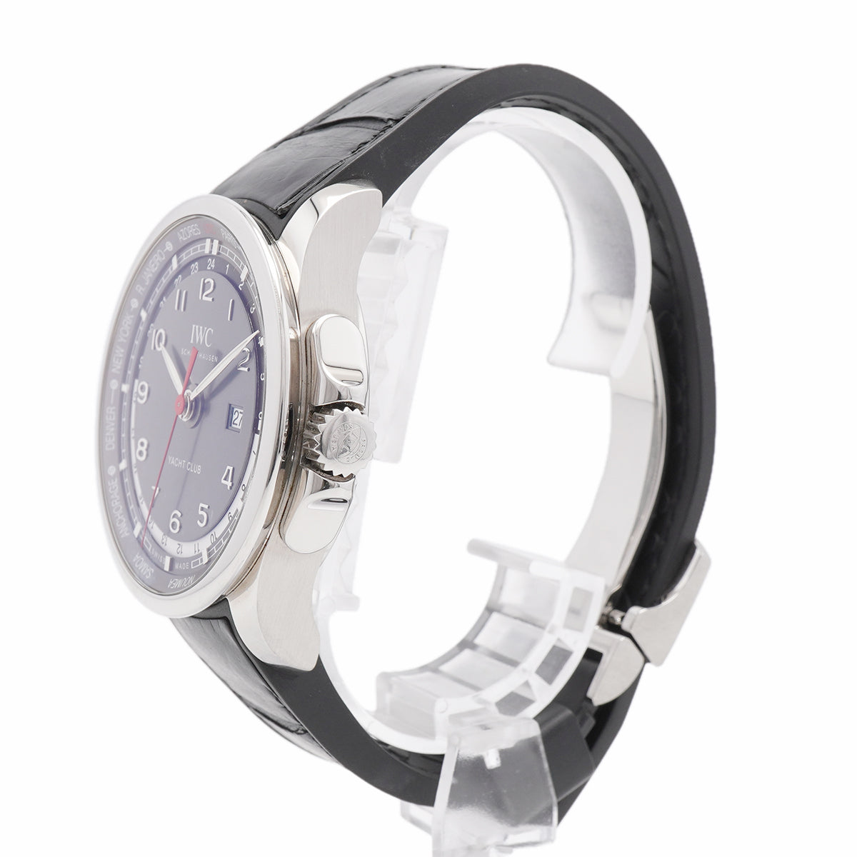 【6wkb0099】IWC アイダブリューシー シャフハウゼン ポルトギーゼ ヨットクラブ ワールドタイマー IW326602 グレー文字盤【中古】腕時計 メンズ