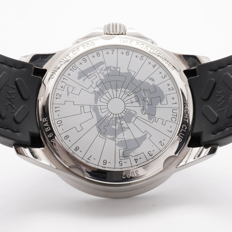 【6wkb0099】IWC アイダブリューシー シャフハウゼン ポルトギーゼ ヨットクラブ ワールドタイマー IW326602 グレー文字盤【中古】腕時計 メンズ