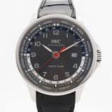 【6wkb0099】IWC アイダブリューシー シャフハウゼン ポルトギーゼ ヨットクラブ ワールドタイマー IW326602 グレー文字盤【中古】腕時計 メンズ