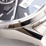 【6wkb0128】タグホイヤー カレラ グランドデイト GMT キャリバー8 WAR5010 黒文字盤【中古】腕時計 メンズ