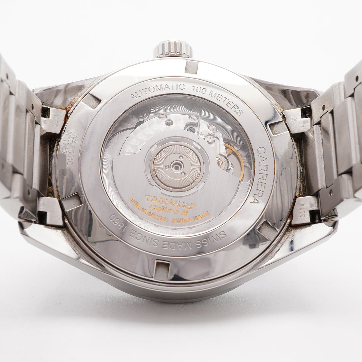 【6wkb0128】タグホイヤー カレラ グランドデイト GMT キャリバー8 WAR5010 黒文字盤【中古】腕時計 メンズ