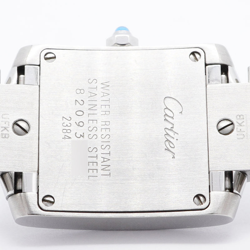 【6wkc0142】カルティエ タンクフランセーズ SM W51008Q3 アイボリー文字盤【中古】腕時計 レディース