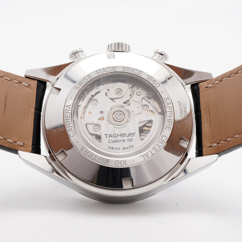 【6wkc0170】タグホイヤー カレラ キャリバー16 CV2A1AB 黒文字盤【中古】腕時計 メンズ