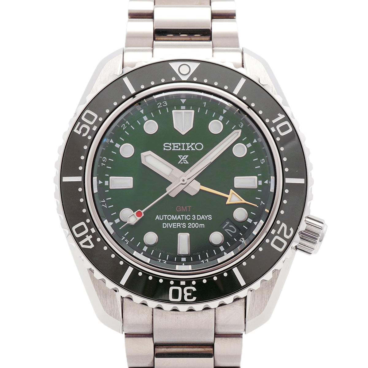 【6wkc0171】セイコー プロスペックス ダイバースキューバ GMT SBEJ009/6R54-00D0 グリーン文字盤【中古】腕時計 メンズ
