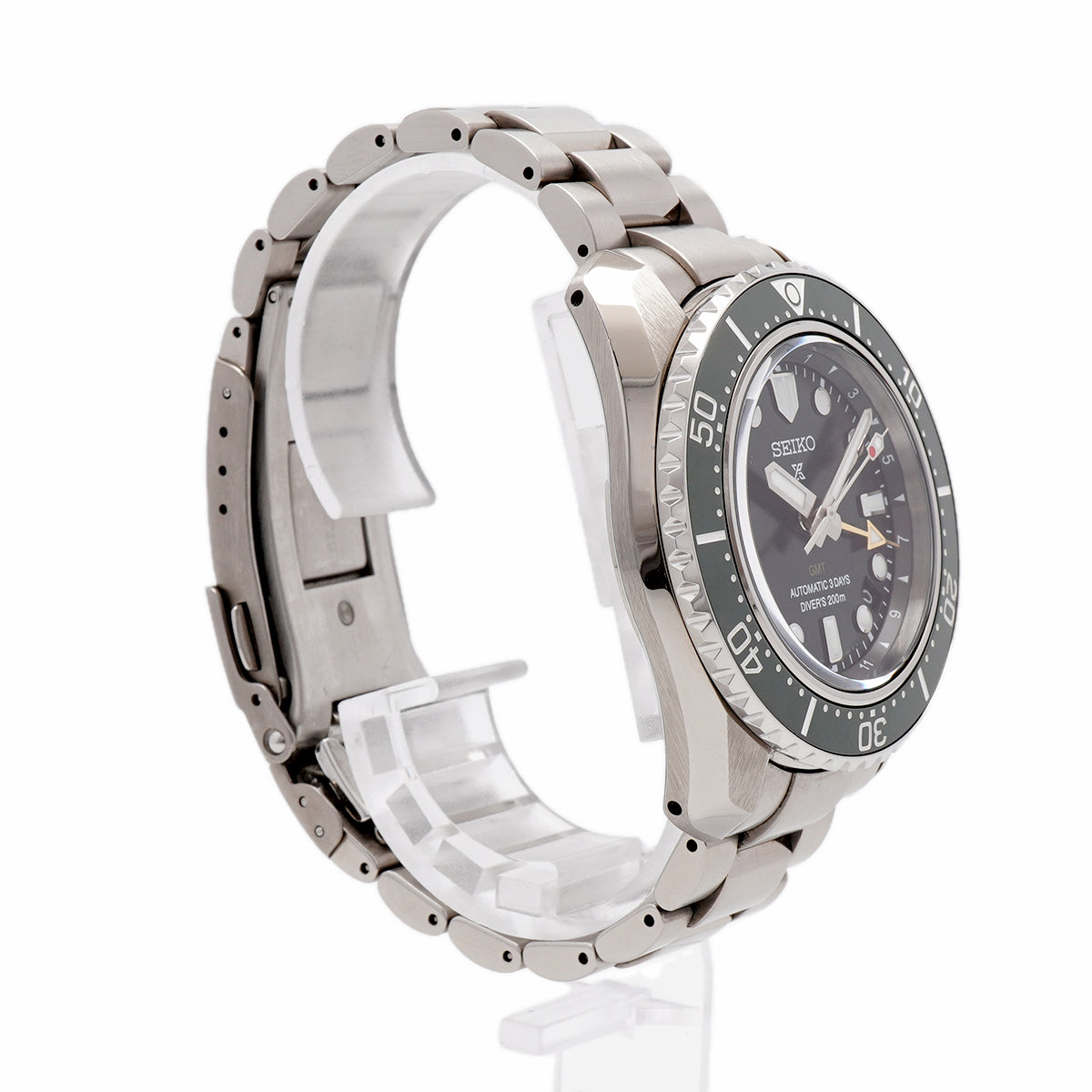 【6wkc0171】セイコー プロスペックス ダイバースキューバ GMT SBEJ009/6R54-00D0 グリーン文字盤【中古】腕時計 メンズ