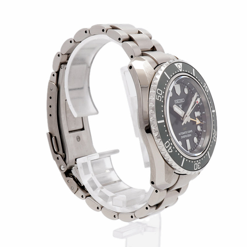 【6wkc0171】セイコー プロスペックス ダイバースキューバ GMT SBEJ009/6R54-00D0 グリーン文字盤【中古】腕時計 メンズ