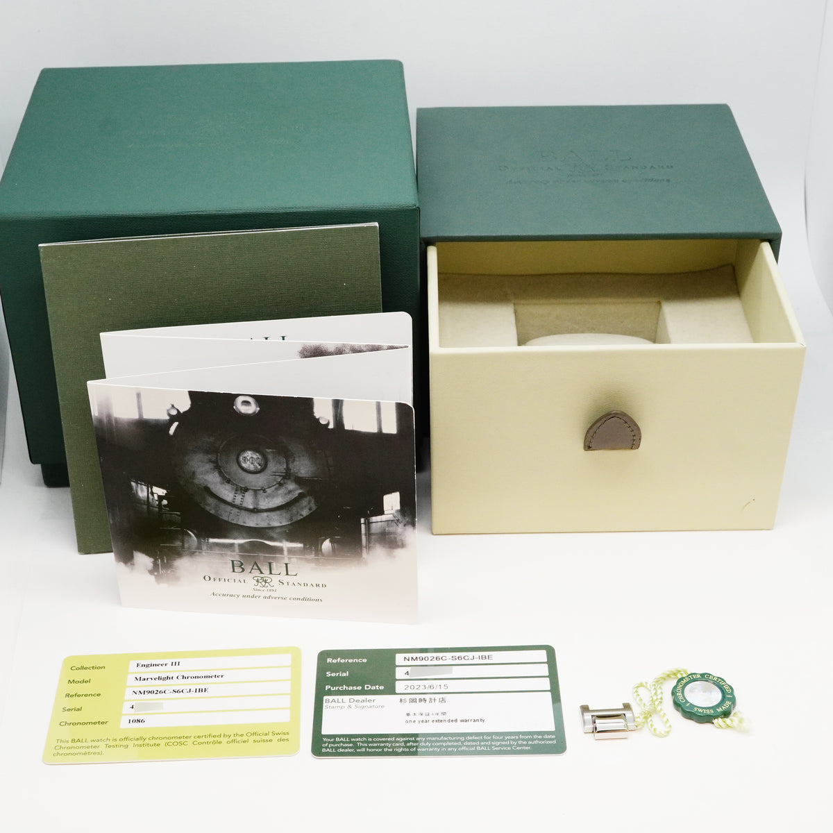 【6wkc0213】ボールウォッチ エンジニア III マーベライト クロノメーター NM9026C-S6CJ-IBE 青文字盤【中古】腕時計 メンズ