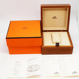 【6wkc0218】エルメス Hウォッチ ダイヤベゼル HH1.230 シルバー文字盤【中古】腕時計 レディース