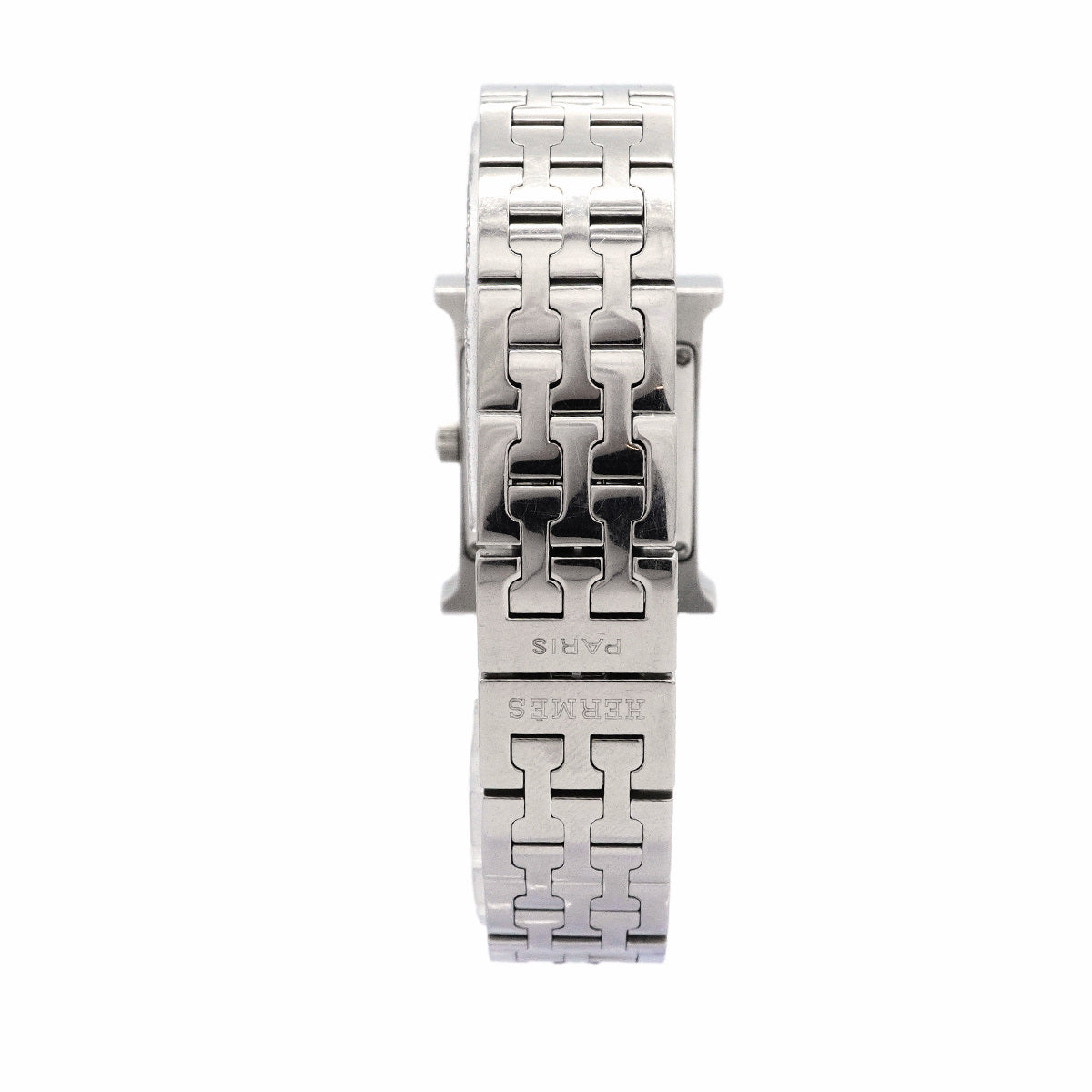 【6wkc0218】エルメス Hウォッチ ダイヤベゼル HH1.230 シルバー文字盤【中古】腕時計 レディース