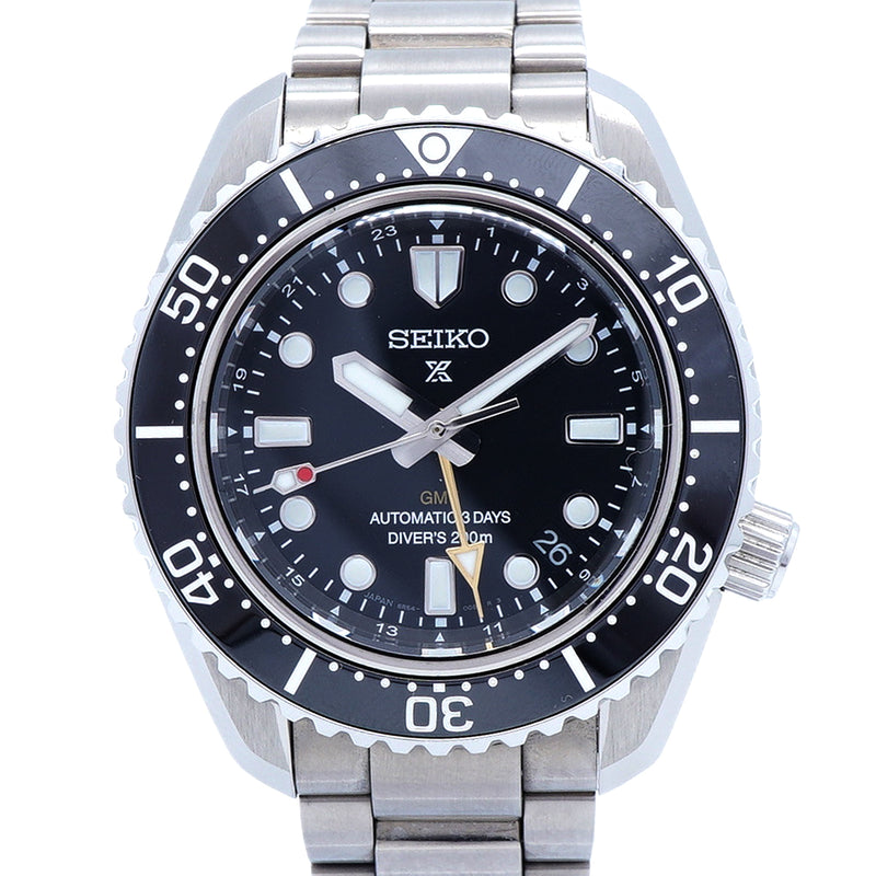 【6wkd0257】セイコー プロスペックス ダイバーズ 1968 ヘリテージ GMT SBEJ011/6R54-00D0 黒文字盤【中古】腕時計 メンズ
