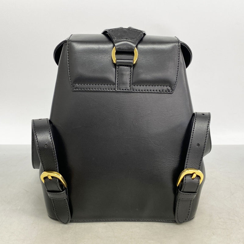 【6fc4655】サルヴァトーレフェラガモ リュック・デイパック レザー ブラック ゴールド金具【中古】レディース