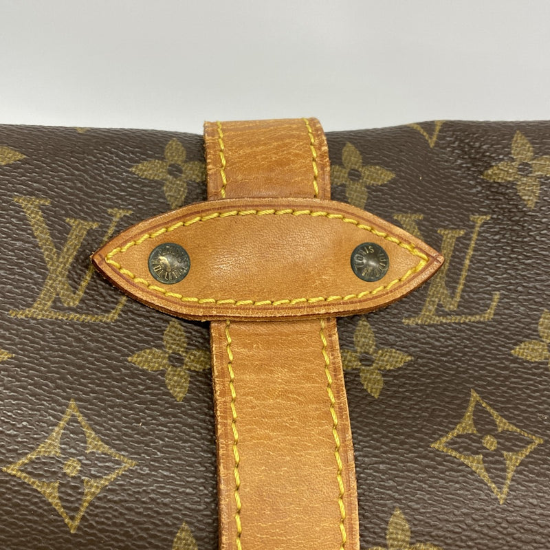 【6fb2659】ルイヴィトン ショルダーバッグ モノグラム ソミュール35 M42254 ブラウン【中古】レディース