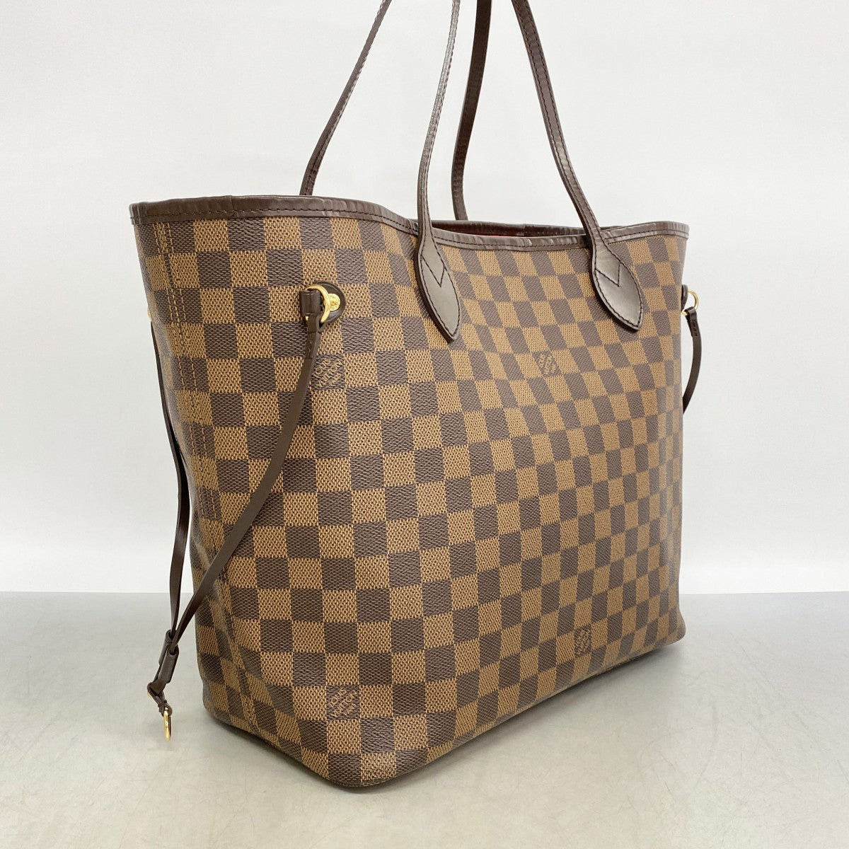 【6fb2654】ルイヴィトン トートバッグ ダミエ ネヴァーフルMM N51105 エベヌ【中古】レディース