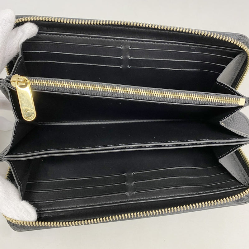 【6fc3345-k】ルイヴィトン 長財布 マヒナ ジッピーウォレット M82645 ノワール【中古】レディース