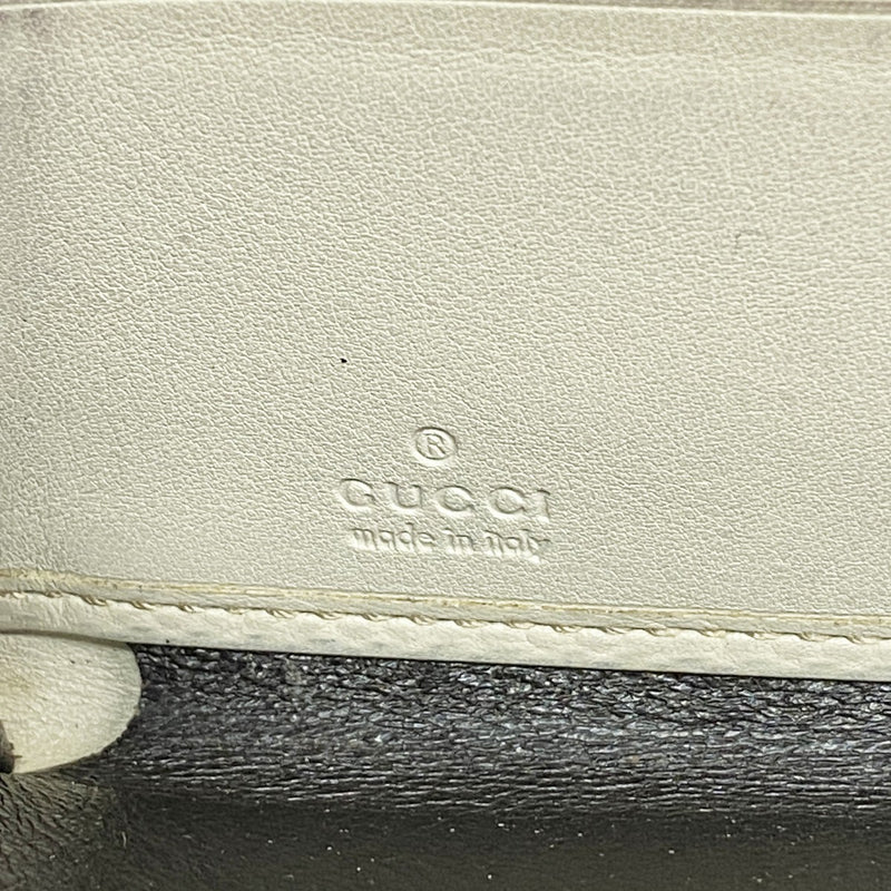 【6fc3344-k】グッチ 長財布 グッチシマ 257003 レザー ベージュ ゴールド金具【中古】レディース
