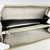 【6fc3344-k】グッチ 長財布 グッチシマ 257003 レザー ベージュ ゴールド金具【中古】レディース