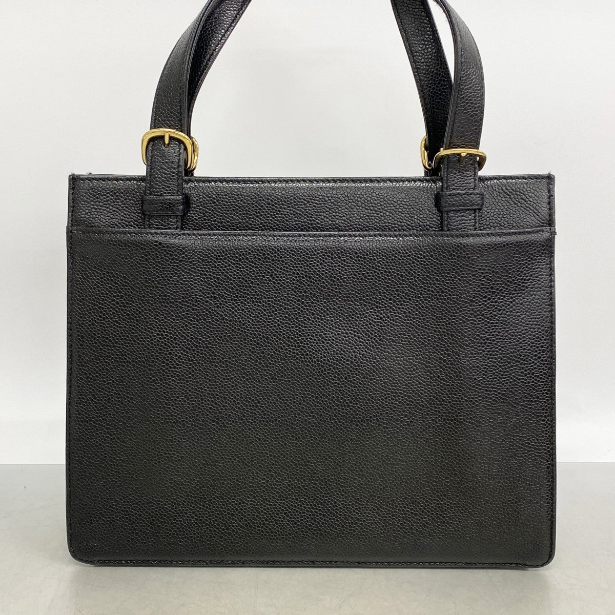 【6fc3343-k】シャネル ハンドバッグ キャビアスキン ブラック ゴールド金具【中古】レディース