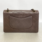 【6fc3341-k】シャネル ショルダーバッグ マトラッセ Wチェーン ラムスキン ブラウン ゴールド金具【中古】レディース